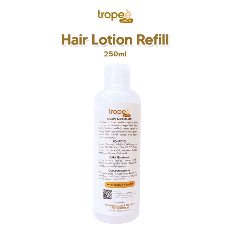 Tropee Bebe Hair Lotion Refill 250 ml Original &amp; Winter Sky