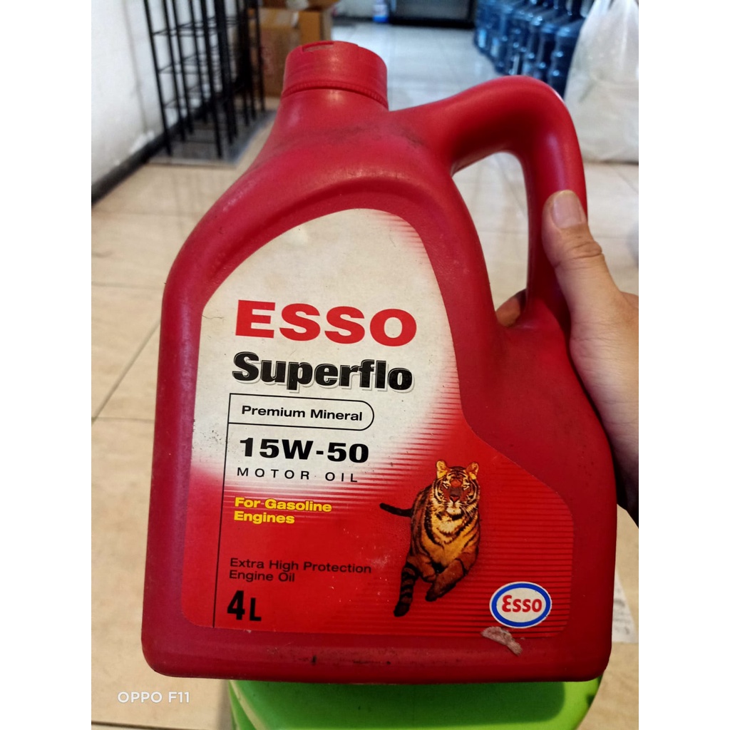 oli mobil esso superflo 15w-50 motor oil