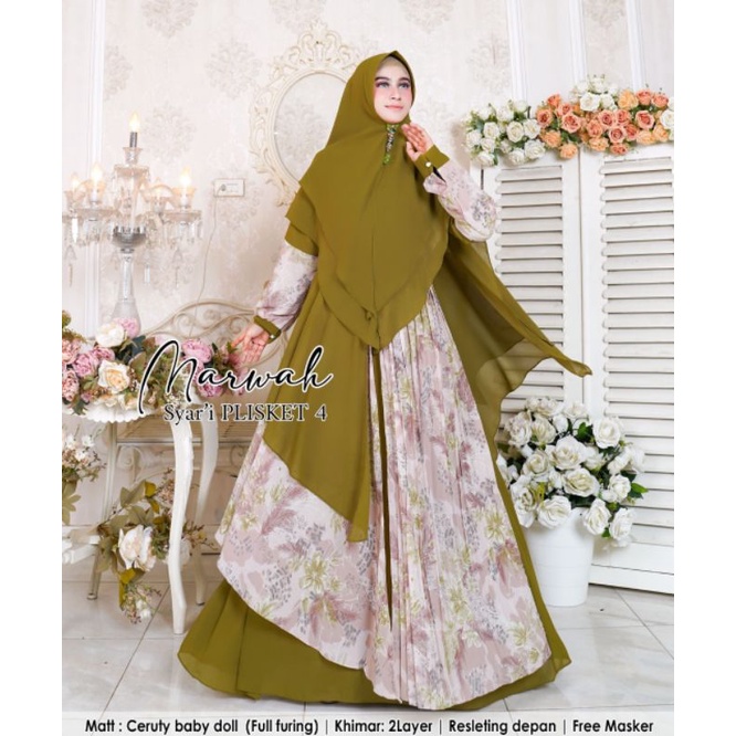 Marwah 4 Syari Plisket Free Masker