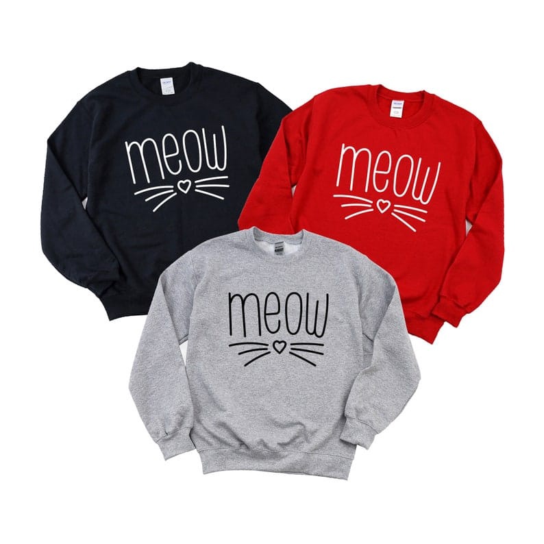 MEOW WHISKERS Basic Sweater II EMEOW WHISKERS Sweater Crewneck II SIZE M - XL ( Pria &amp; Wanita )