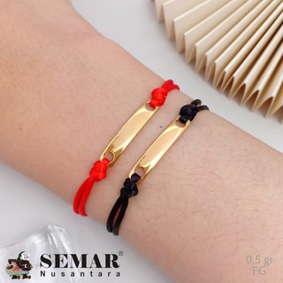  Gelang  Tali  Mainan Emas  Model  Plat Kids Gold 10K Semar  