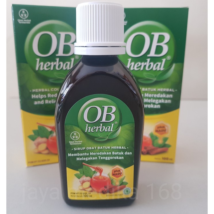 Obat Batuk Herbal Ob Herbal 100ml Jahe Kencur Jeruk Nipis Daun Mint Biji Pala Akar Manis Shopee Indonesia