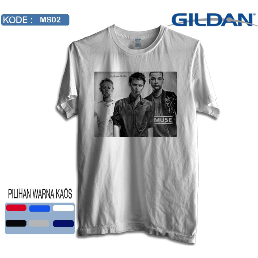 Kaos muse band original gildan softstyle ms02