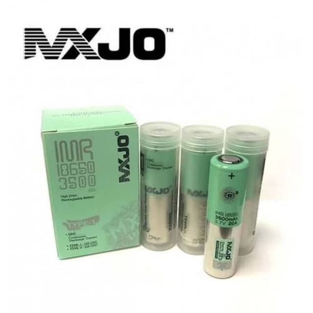 Baterai MxJo Hijau 18650 - Batre Mxjo HIJAU 3500mah KUTUB 3 KAKI