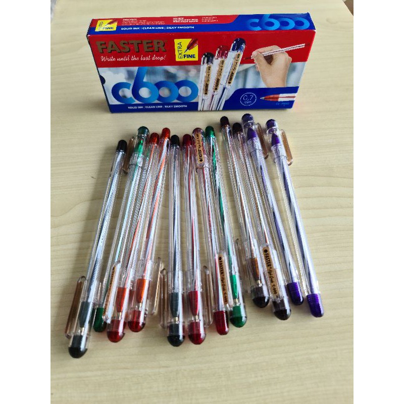 

ballpoin pen pena pulpen FASTER c 600 isi 12