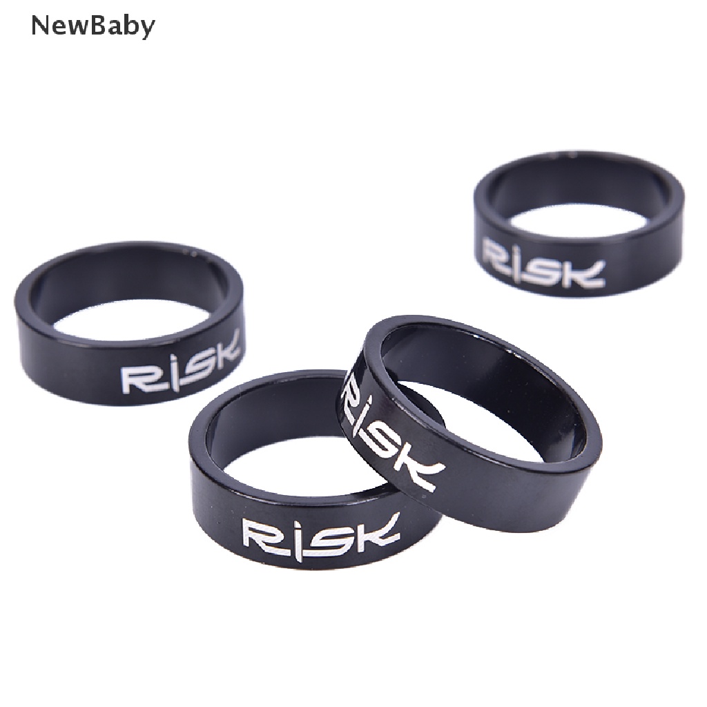 Newbaby 4pcs Spacer Headset Fork Sepeda Bahan Aluminum Alloy Ukuran 5 / 10mm