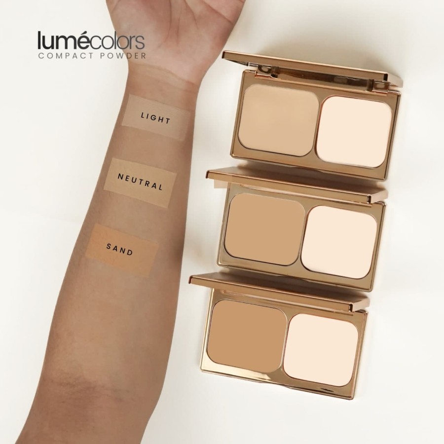 Lumecolors Compact Powder  Light Two Way Cake Pore Blurring Effect with Oil