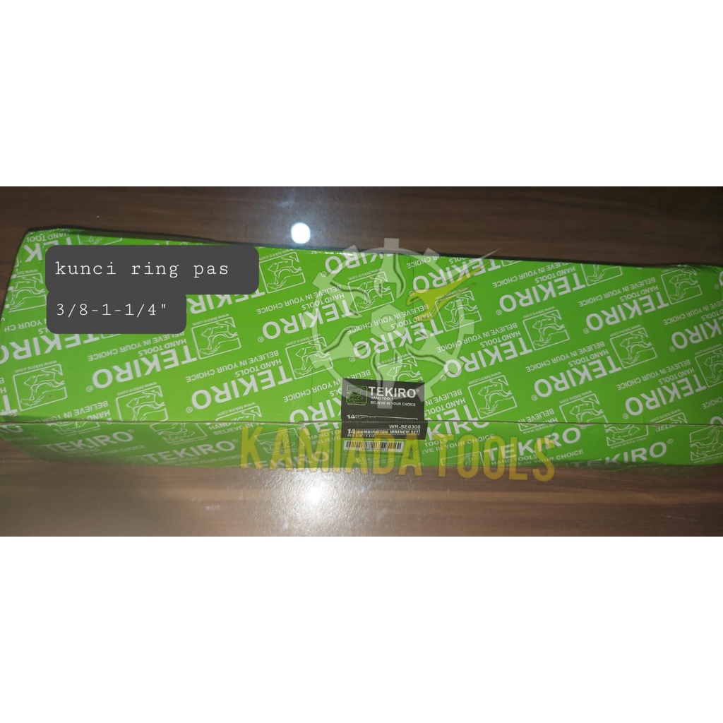 Kunci ring pas inchi set 3/8-1 1/4" TEKIRO ( 14 pcs )