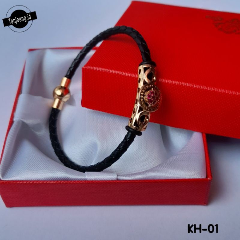 Gelang Tali Wanita Xuping Lapis Emas Gelang Liontin Charm