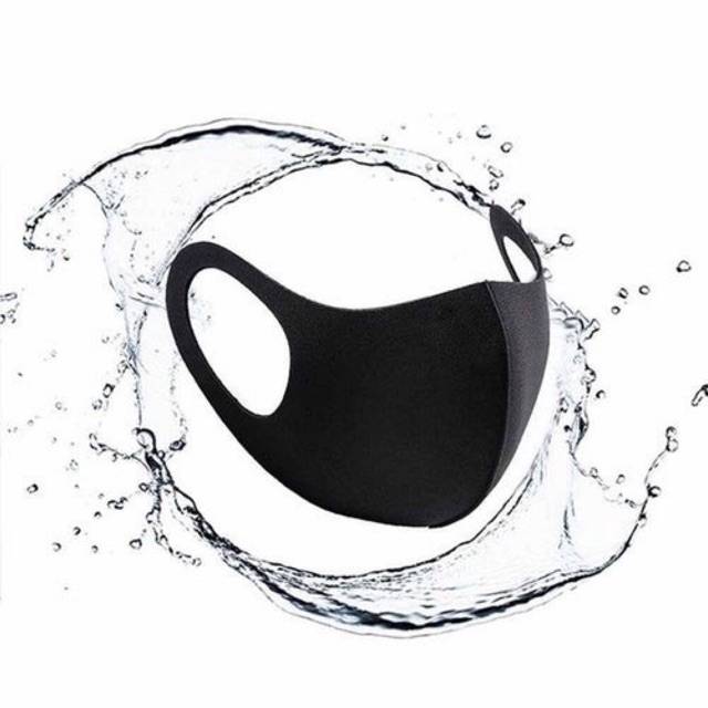 READY MASKER SCUBA ALA KOREA HITAM KAIN  BAHAN TEBAL TAHAN AIR (Masker Hijab) /MASKER TALI