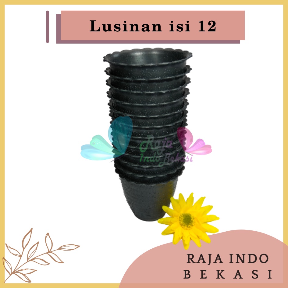 Lusinan Pot Tawon 7 Hitam 7.5 Cm By Garden Of Love Pot Bunga Plastik Mini Lucu Vas Bunga Kaktus Kecil