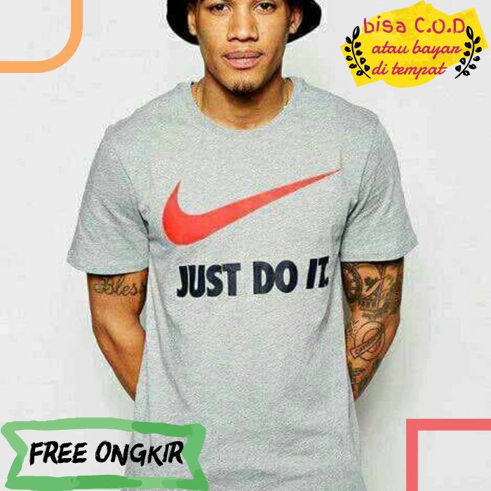 [COD]854 BAJU KAOS OBLONG POLOS T-SHIRT DISTRO ATASAN PRIA WANITA TSHIRT MURAH NIKE JUST DO IT ORI