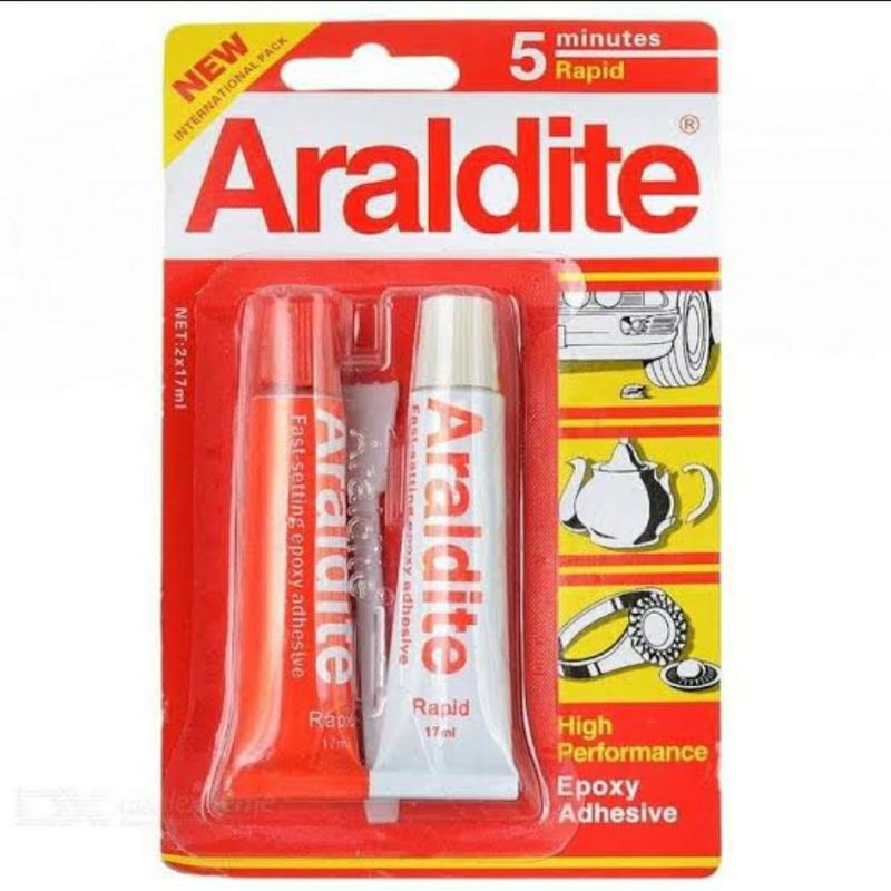 

lem besi epoxy araldite merah putih 5 menit