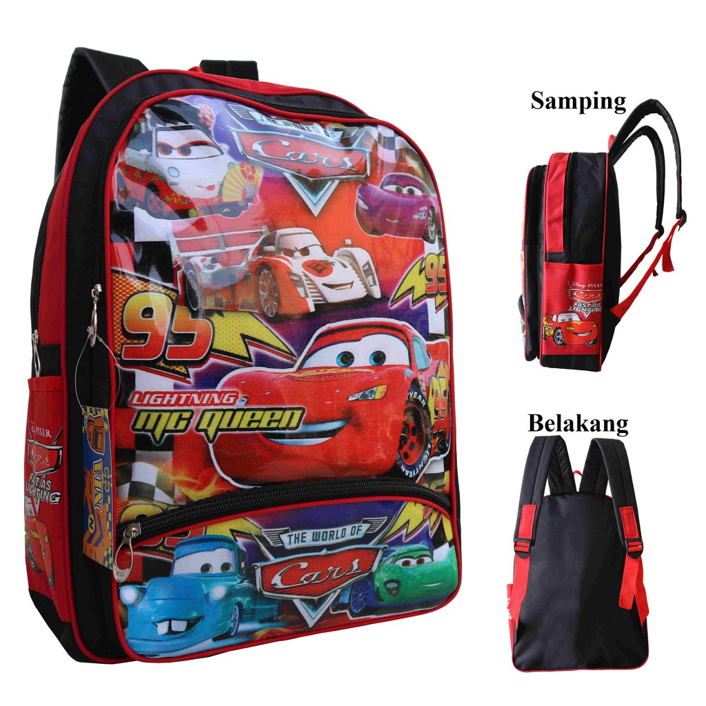 Tas Ransel Anak Kecil Gambar Kartun Cars Cowok Cewek Paud TK SD Murah Shopee Indonesia