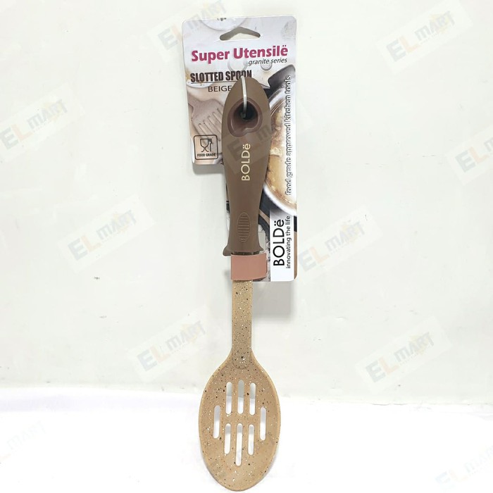 BOLDe super utensil Slotted Spoon granite spatula - sendok soup masak