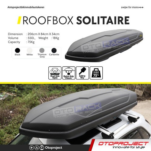 Roofbox Roof Box Otorack Solitaire Otoproject 550 Liter