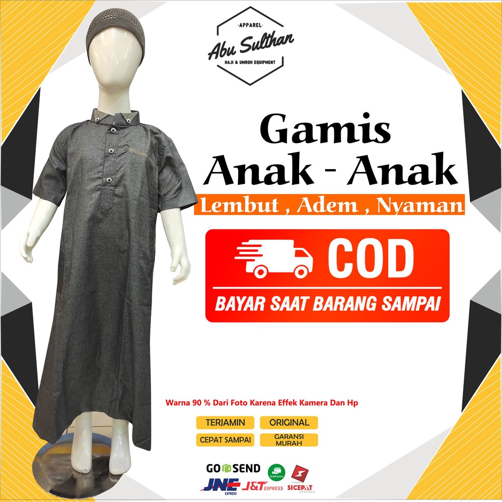 JUBAH GAMIS ANAK LAKI LAKI / KIDS / 3 TAHUN / 6 TAHUN