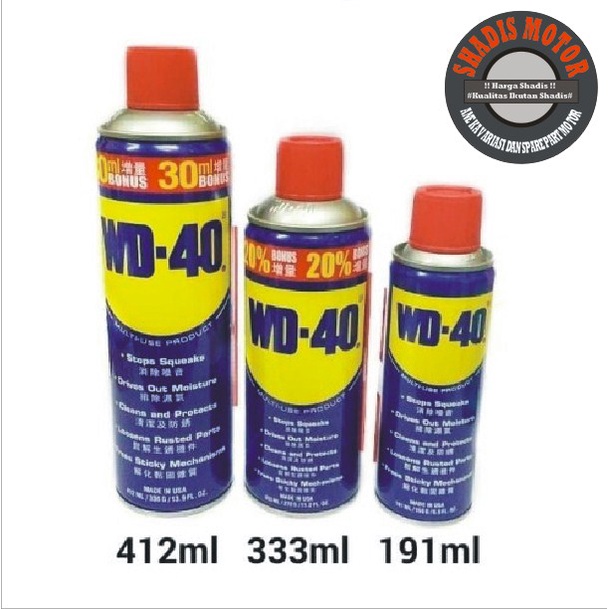 Cairan WD 40 Motor Ukuran 333ml Pelumas Anti Karat Motor