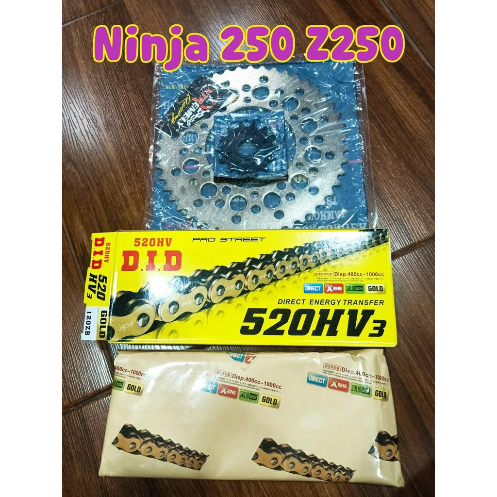 GEAR SET NINJA 250R NINJA 250 FI Z250 FI DEPAN BELAKANG