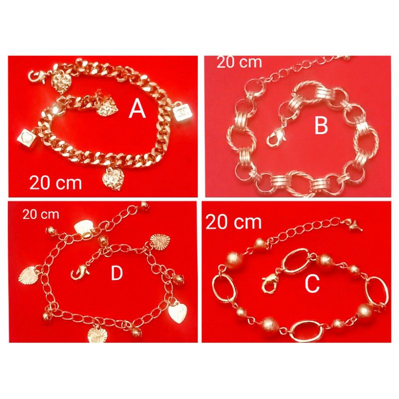 SK44. Gelang tangan xuping wanita lapis emas UK 20 cm