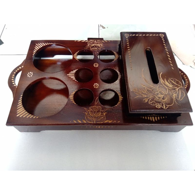 kotak tisu dan perlengkapan lebaran wadah air mineral ukuran 50x30