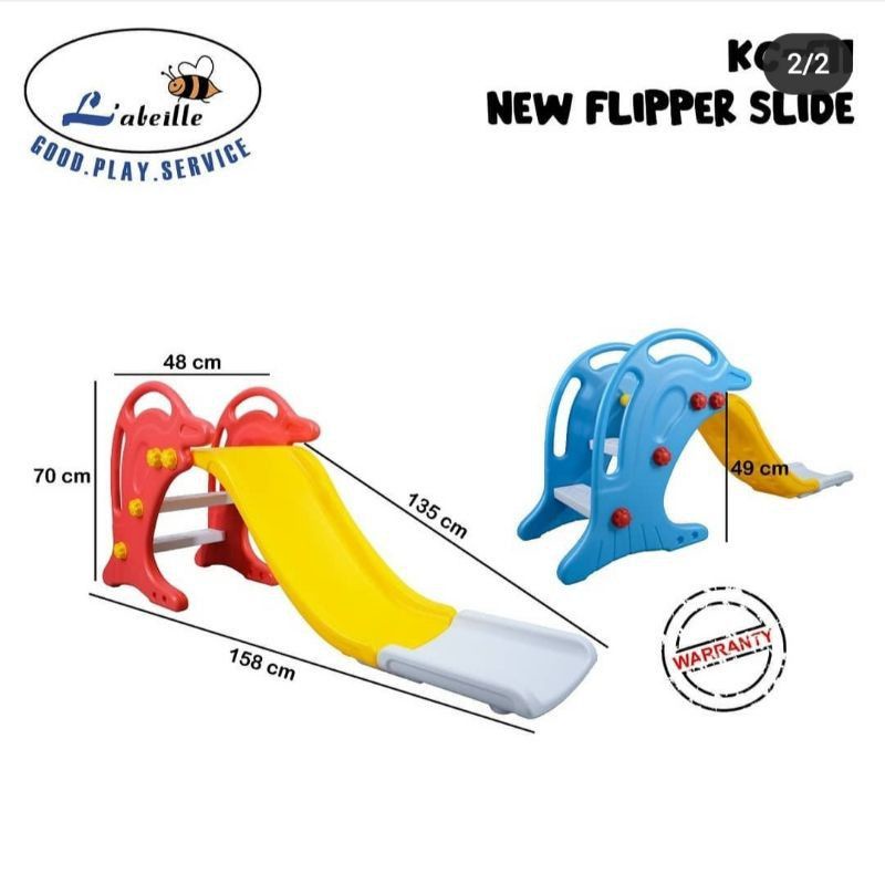 Mainan Perosotan Labeille New Flipper Slide Biru Kuning