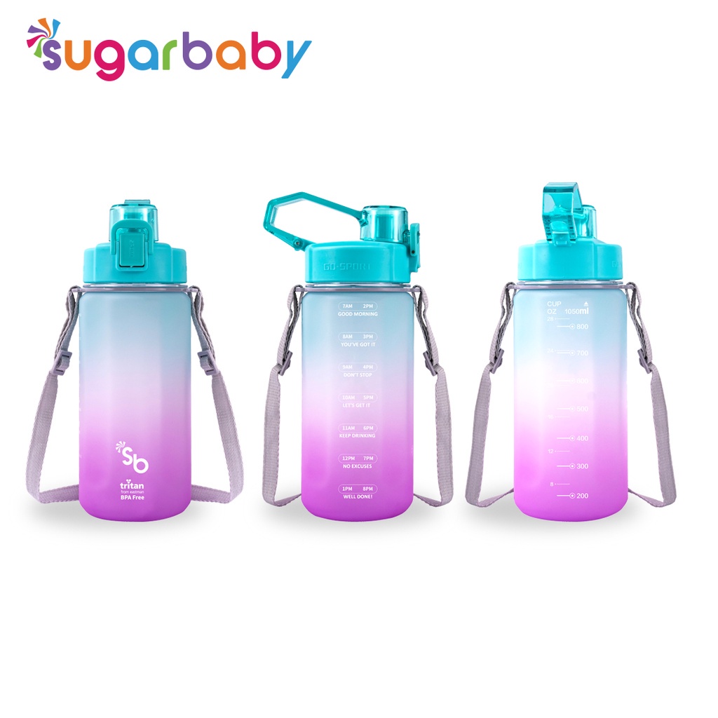 Sugar Baby Tritan Fit Bottle 2 in 1 Rainbow Botol Minum 1050ml