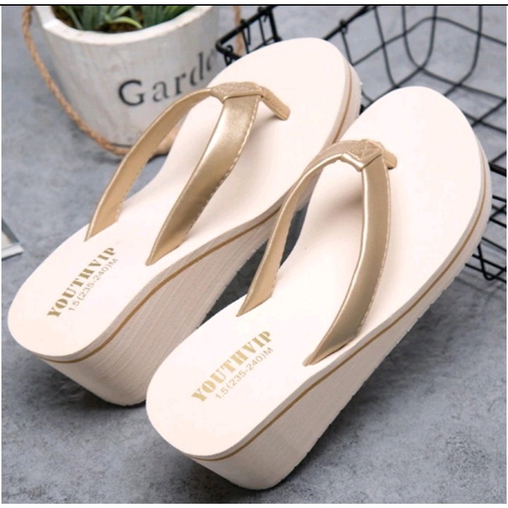 SANDAL WEDGES WANITA | SANDAL CASUAL VERONICA BK 77