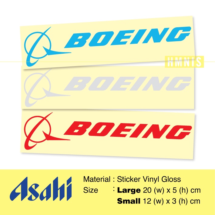 Sticker Boeing, Sticker Boeing Logo, Sticker Penerbangan Boeing, Sticker Cutting Scothlite  Reflecti