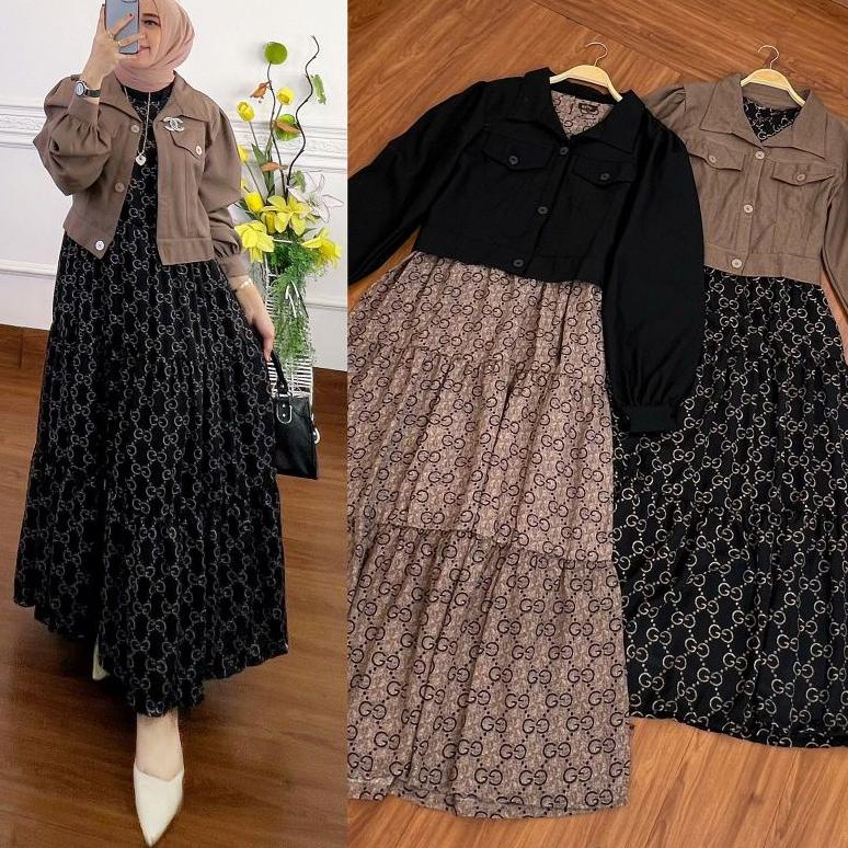 [Art. 044J] EXTU original (limited edition) GUCCI MARINKA one set BLAZER midi dress 33299 /gucci mel