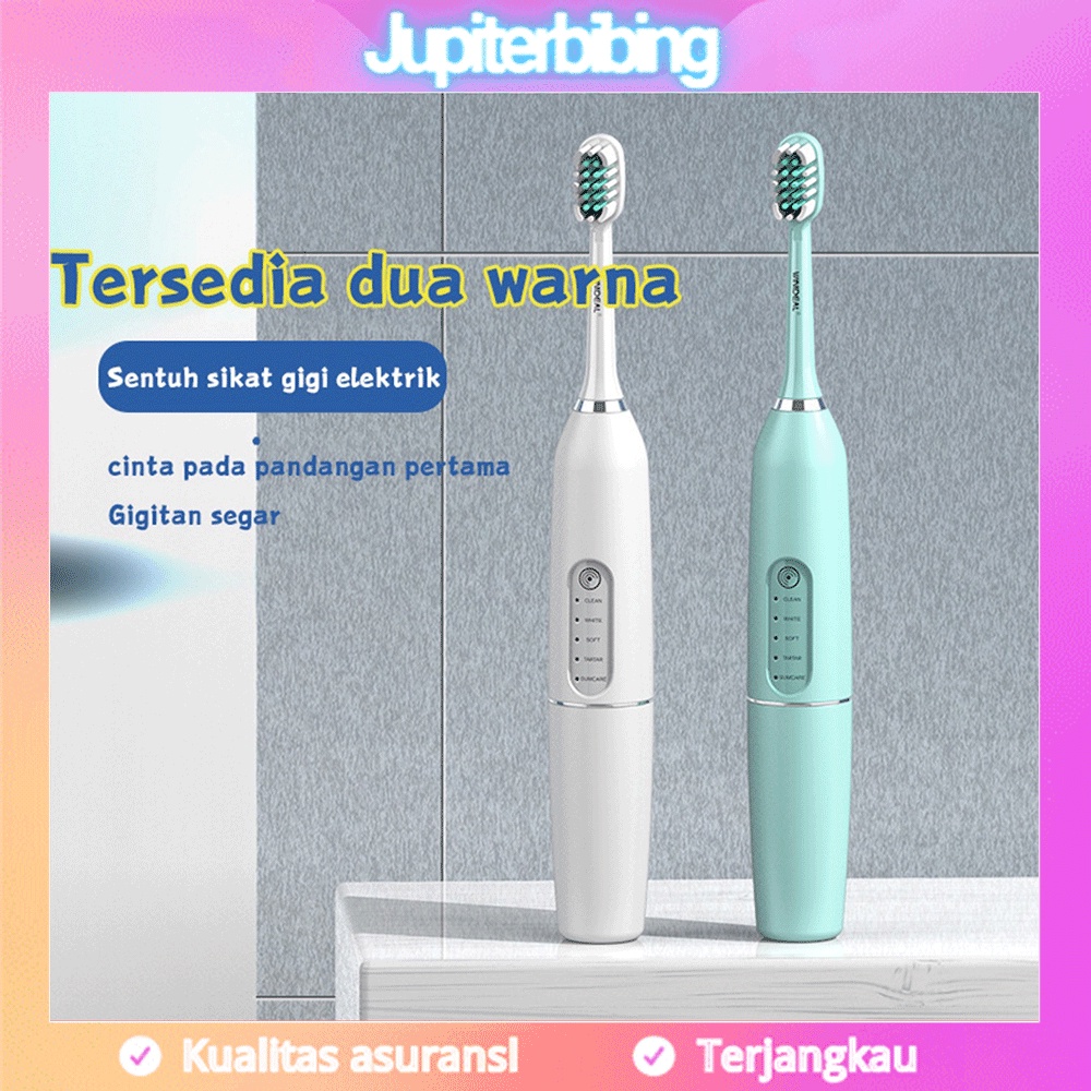 FLASH SALE! *COD Sonic Sikat Gigi Elektrik Electric Toothbrush Dental Scaling Pembersih Karang Gii Sonic Electric Toothbrush Sikat Gigi Elektrik SET Waterproof IPgi7