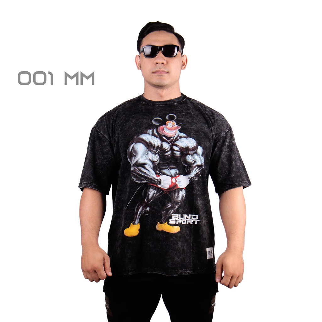 Kaos Washed Oversize Streetwear Pria Wanita Blindsport Washed MM