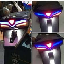 Spakbor belakang lampu stop klx 3 in 1 variasi model baru blue kawasaki klx 150-CRF 150 PNP