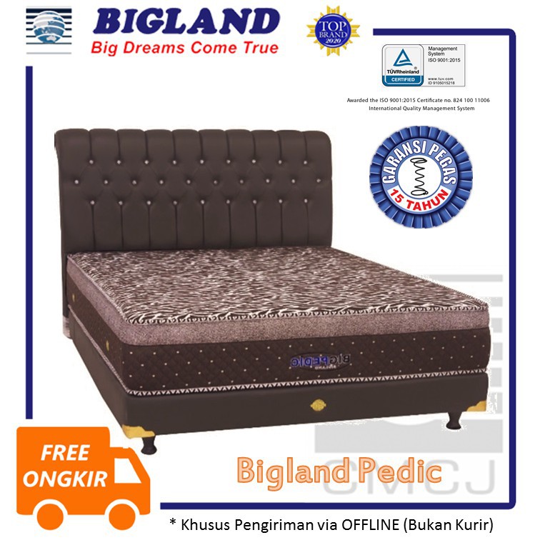 PROMO Springbed Set Bigland Pedic ukuran 160x200