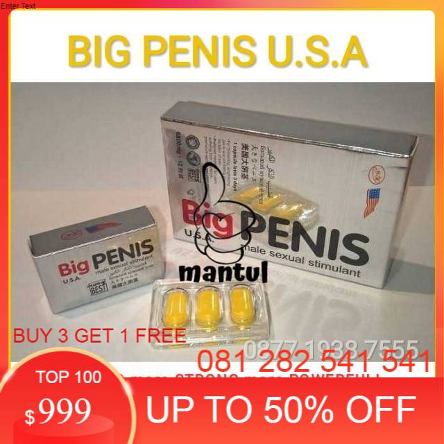 BIG PENIS-Asli original USA pembesar alat vital obat kuat tahan lama more better than cialis