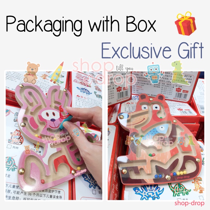 Mainan Puzzle Magnet Bead Bola Anak - Mainan Maze Labirin Magnetic Bead New - Montessori Toys - Kado Anak - Goddie Bag Anak - Maze Labyrinth Anak Magnetic Pen