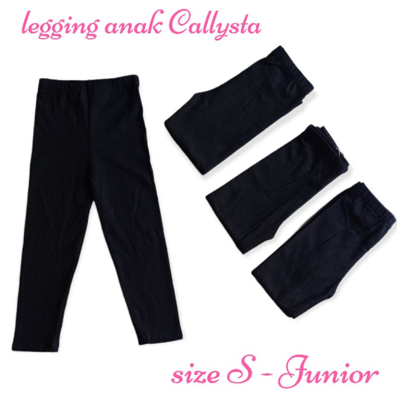 LEGGING CALLYSTA ANAK HITAM DAN PUTIH  POLOS /legging anak perempuan warna hitam dan putih polos usi