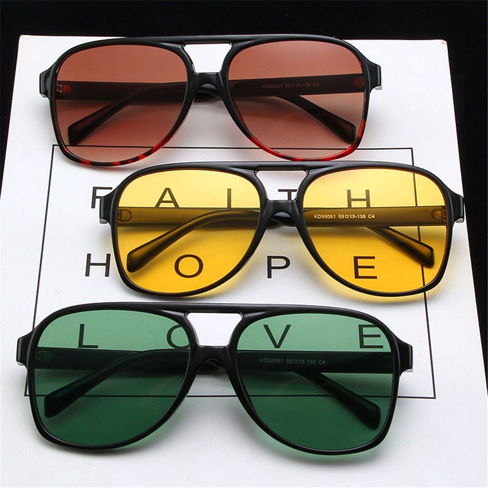 Lily Oversized Sunglasses Kacamata Vintage Perlindungan UV400 Kacamata Matahari Berwarna