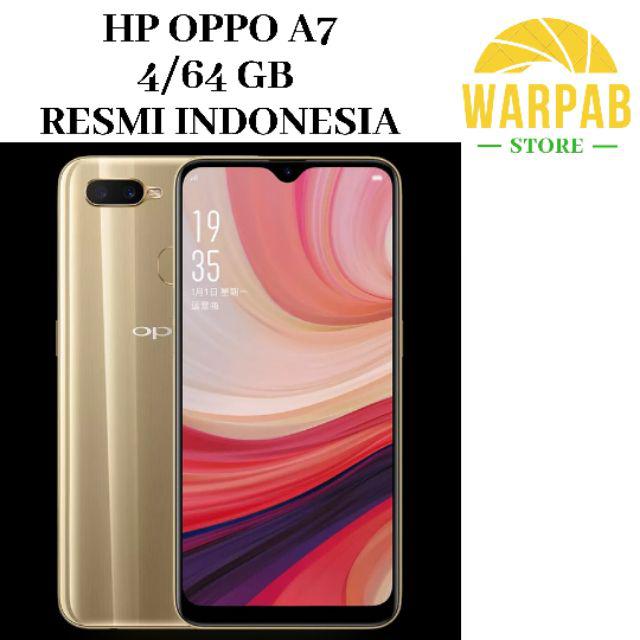 HP OPPO A7 4/64 GB - OPO A 7 RAM 4GB INTERNAL 64GB GARANSI RESMI 1 TAHUN-Emas