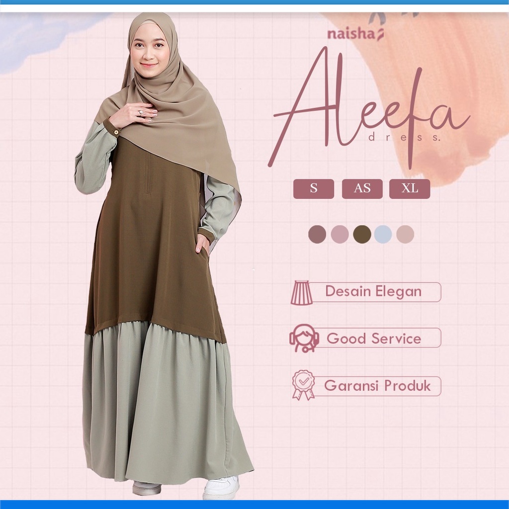 Aleefa Dress by Naishaofficial / Gamis Aleefa Naisha Hijrah
