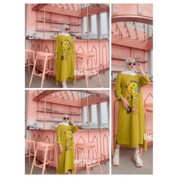 VRN ID- DM3 100% ORIGINAL/LONG TUNIK DM3/TUNIK DM3 /KAOS DM3/PAKAIN WANITA/FASHION WANITA/PAKAIN PRE