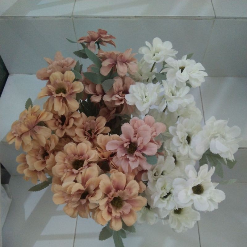 Bunga Aster Artificial bunga palsu bunga plastik bunga kecil-1
