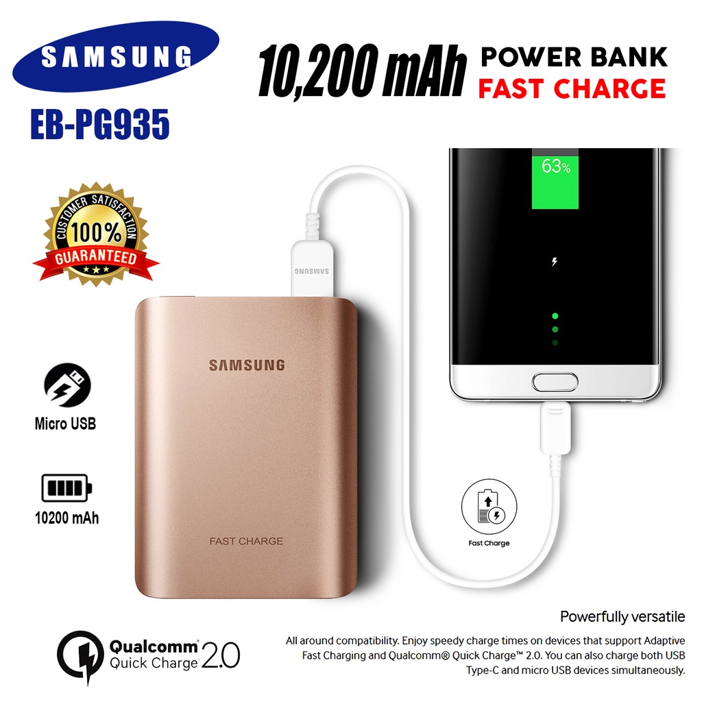 Power Bank PowerCore+ Samsung Original 10200 mAh EB-PG935