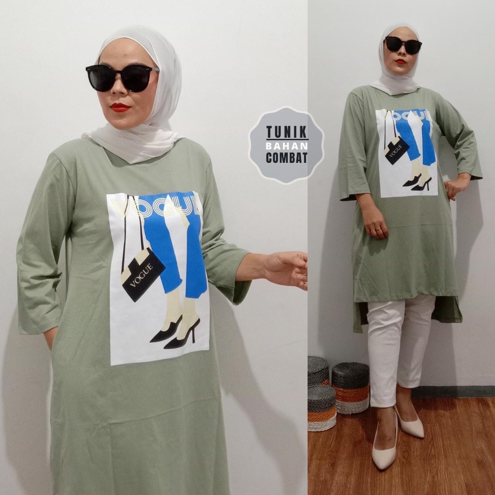 Tunik Long Back VOGUE BAG/Tunik Pinguin/Tunik Wanita Terbaru/Tunik Combad