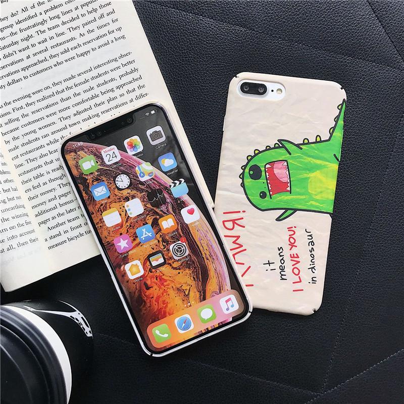 Cartoon Dinosaur Hard Case for iPhone 6/6s7/8 Plus OPPO A3S 120Pcs