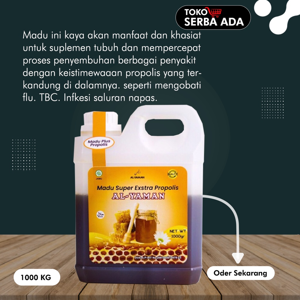 Madu Super plus propolis al yaman 1kg | Menjaga Daya tahan tubuh