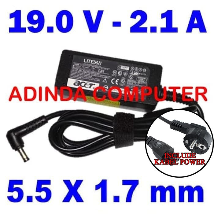 Adaptor Charger Acer 19V 2.10A 5.5 x 1.7 MM