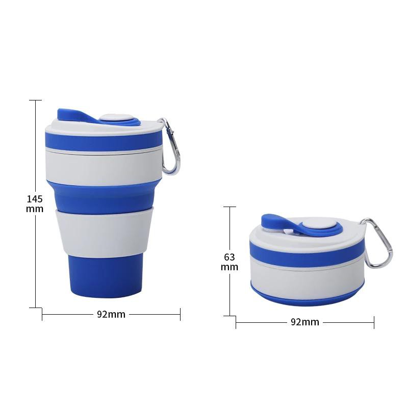 Gelas Lipat Silicone / Collapsible Silicone Foldable Coffee Cup 550 ML