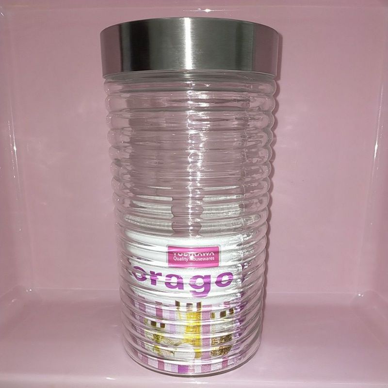 Toples kaca bulat ulir 1500 ML Yoshikawa F6004M