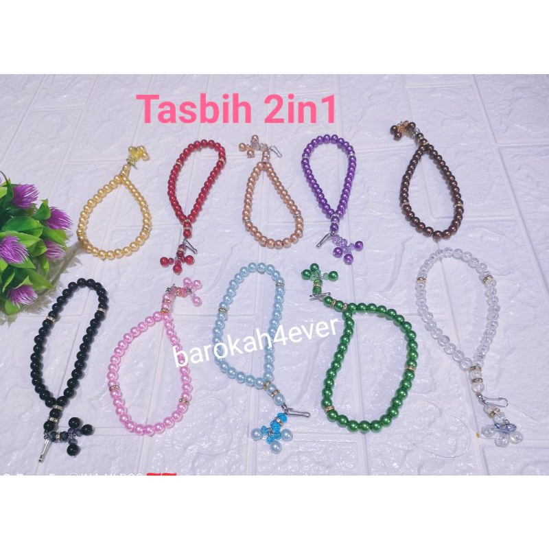 Tasbih MUTIARA Cincin NAGA CRYSTAL CEKO Oleh Oleh Haji dan Umrah 2in1